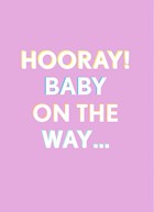 Zwanger felicitatiekaart Hooray baby on the way